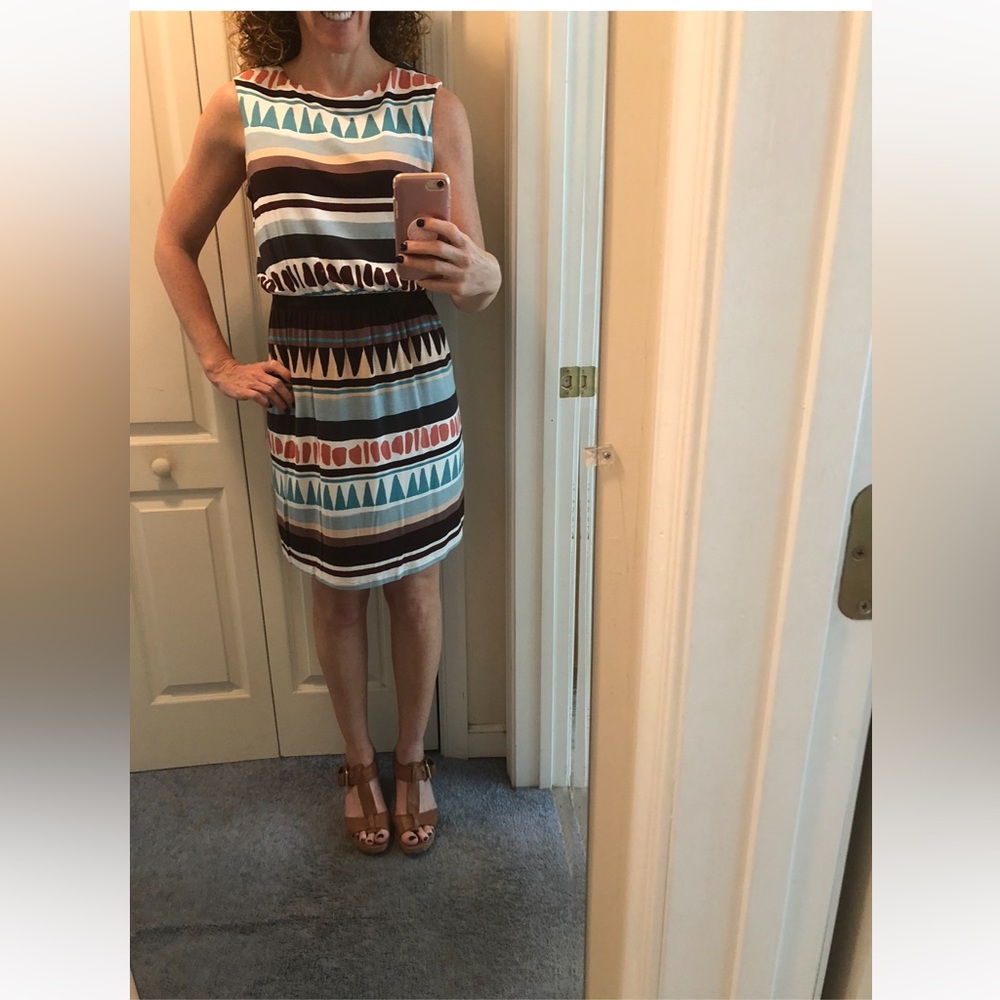 Adorable LOFT Southwest patterned summer dress